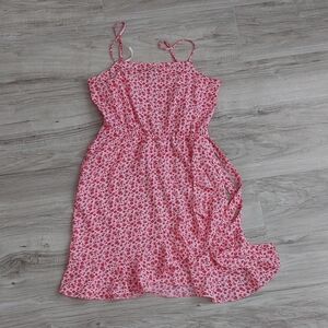 Floral Red Dress